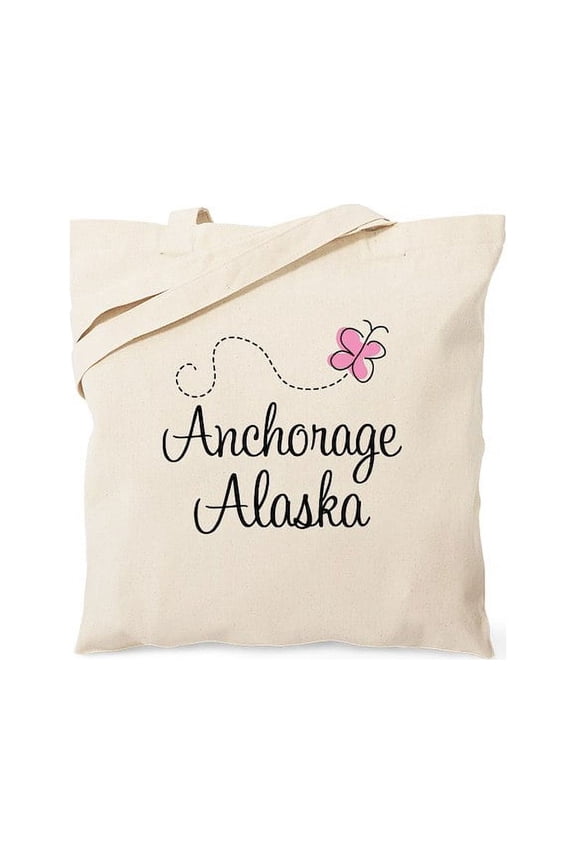 - Cute Anchorage Tote Bag - Unisex Canvas Tote Bag, Beige, 1-Piece