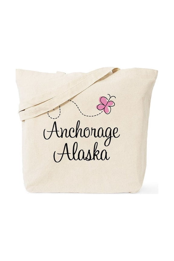- Cute Anchorage Tote Bag - Unisex Canvas Tote Bag, Beige, 1-Piece