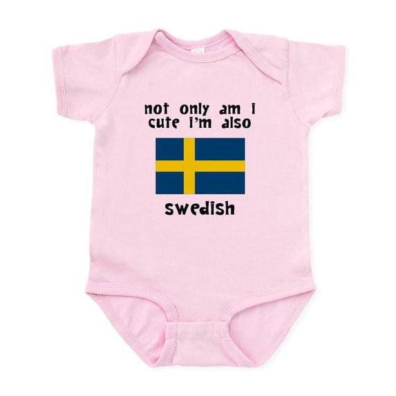 CafePress - Cute And Swedish Body Suit - Baby Light Bodysuit, Size Newborn - 24 Months