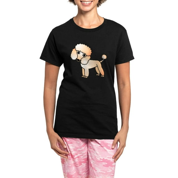 CafePress - Cute Apricot Poodle Women's Dark Pajamas - Women's Short Sleeve Print T-Shirt and Pants Dark Cotton Pajama Set