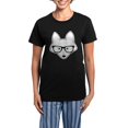 thumbnail image 1 of CafePress - Cute Arctic Fox With Glasses Women's Dark Pajamas - Women's Short Sleeve Print T-Shirt and Pants Dark Cotton Pajama Set, 1 of 7