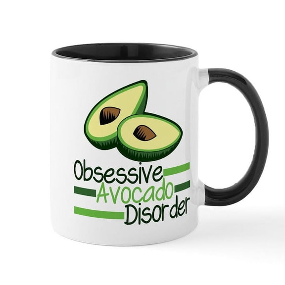 CafePress - Cute Avocado - 11 oz Ceramic Mug - Novelty Coffee Tea Cup