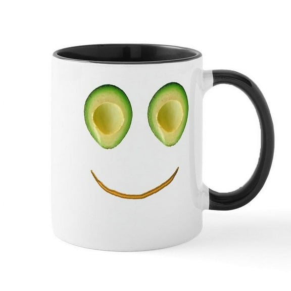 CafePress - Cute Avocado Face Rieko's Fave Mugs - 11 oz Ceramic Mug - Novelty Coffee Tea Cup