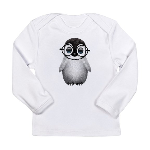 CafePress - Cute Baby Penguin Wearing Glasses Long Sleeve T Sh - Long Sleeve Infant T-Shirt