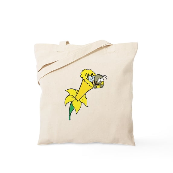 CafePress - Cute Bee In Daffodil Tote Bag - Unisex Canvas Tote Bag, Beige, 1-Piece