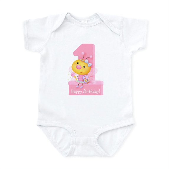 CafePress - Cute Bug Girl's 1St Birthday Infant Bodysuit - Baby Light Bodysuit, Size Newborn - 24 Months