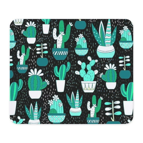 CafePress - Cute Cactus Floral Pattern Mousepad - Non-slip Rubber Mousepad, Gaming Mouse Pad