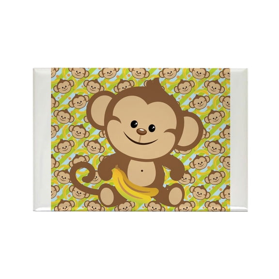 CafePress - Cute Cartoon Monkey - Rectangle Magnet, 2"x3" Refrigerator Magnet