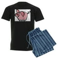 thumbnail image 1 of CafePress - Cute Cartoon Pig Men's Light Pajamas - Men's Dark Loose Fit Cotton Pajama Set, 1 of 7
