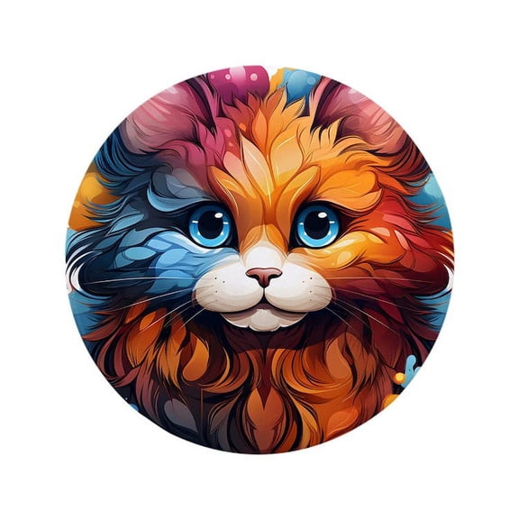 CafePress - Cute Cat Watercolor 3.5 Button - 3.5" Button