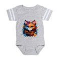 thumbnail image 1 of CafePress - Cute Cat Watercolor - Cute Infant Baby Football Bodysuit, 1 of 3