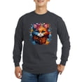 thumbnail image 1 of CafePress - Cute Cat Watercolor Long Sleeve T Shirt - Long Sleeve Dark T-Shirt, 1 of 4