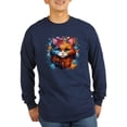 thumbnail image 1 of CafePress - Cute Cat Watercolor Long Sleeve T Shirt - Long Sleeve Dark T-Shirt, 1 of 4