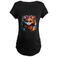 thumbnail image 1 of CafePress - Cute Cat Watercolor Maternity T Shirt - Maternity Dark T-Shirt, 1 of 3