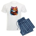 thumbnail image 1 of CafePress - Cute Cat Watercolor Pajamas - Men's Light Loose Fit Cotton Pajama Set, 1 of 7