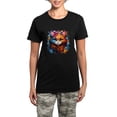 thumbnail image 1 of CafePress - Cute Cat Watercolor Pajamas - Women's Short Sleeve Print T-Shirt and Pants Dark Cotton Pajama Set, 1 of 7