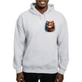 thumbnail image 1 of CafePress - Cute Cat Watercolor - Pullover Hoodie, Hooded Sweatshirt, 1 of 4