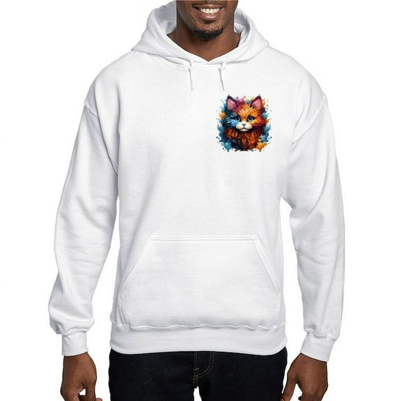 CafePress - Cute Cat Watercolor - Pullover Hoodie, Hooded Sweatshirt