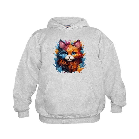 CafePress - Cute Cat Watercolor Sweatshirt - Kids Hooded Sweatshirt, Classic Hoodie