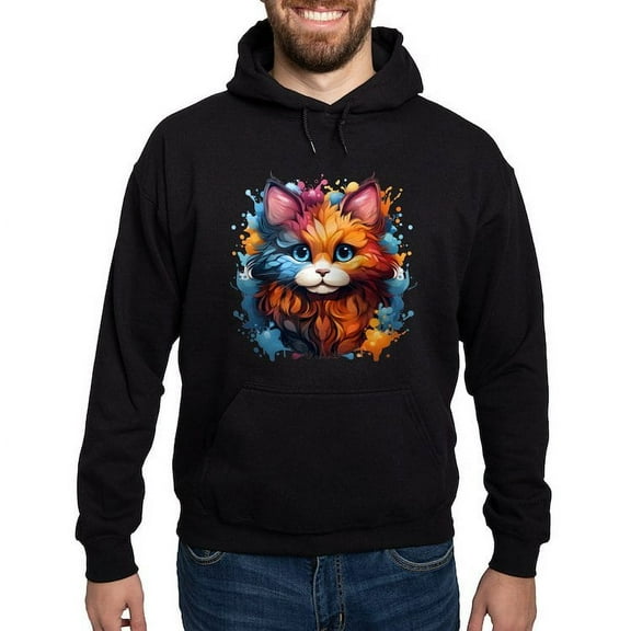 CafePress - Cute Cat Watercolor Sweatshirt - Pullover Hoodie, Classic, Comfortable Hooded Sweatshirt
