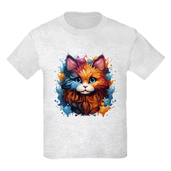 CafePress - Cute Cat Watercolor T Shirt - Light T-Shirt Kids XS-XL
