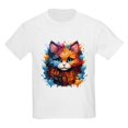 thumbnail image 1 of CafePress - Cute Cat Watercolor T Shirt - Light T-Shirt Kids XS-XL, 1 of 4