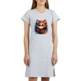 thumbnail image 1 of CafePress - Cute Cat Watercolor T Shirt - Women's Nightshirt, 1 of 4