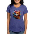 thumbnail image 1 of CafePress - Cute Cat Watercolor T Shirt - Womens Tri-blend T-Shirt, 1 of 4