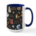 thumbnail image 1 of CafePress - Cute Cats Pretty Floral Pets Funny Pattern Mugs - 15 oz Ceramic Large White Novelty Mug, 1 of 4