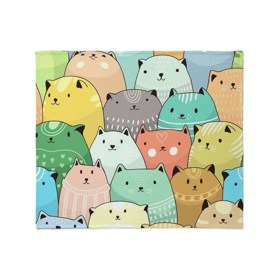 CafePress - Cute Cats Throw Blanket - Soft Fleece Throw Blanket, 50"x60" for All Ages