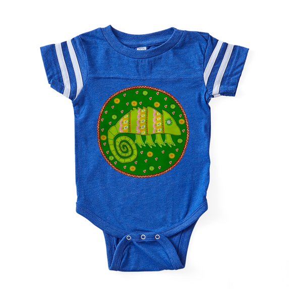 CafePress - Cute Chameleon - Cute Infant Baby Football Bodysuit
