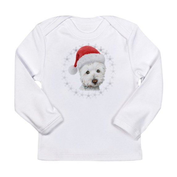 CafePress - Cute Christmas Westie Dog Art Long Sleeve T Shirt - Long Sleeve Infant T-Shirt