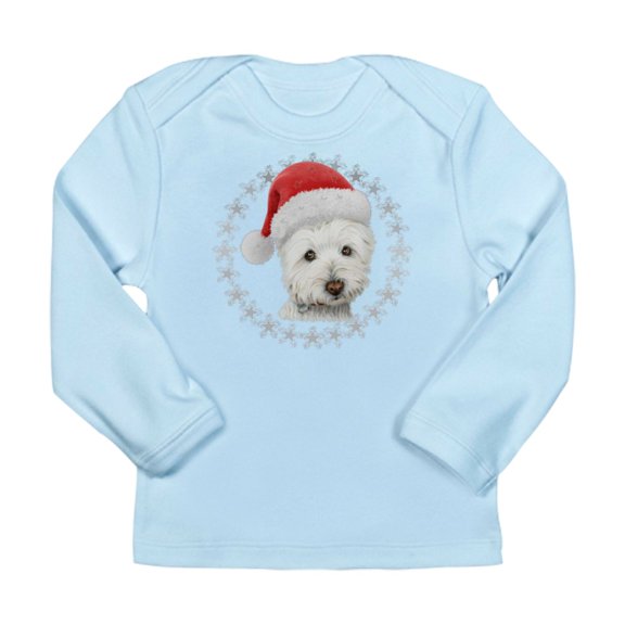 CafePress - Cute Christmas Westie Dog Art Long Sleeve T Shirt - Long Sleeve Infant T-Shirt