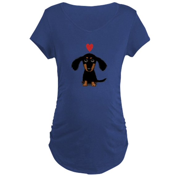 CafePress - Cute Dachshund Maternity Dark T Shirt - Maternity Dark T-Shirt