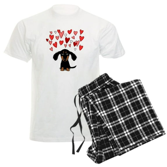 CafePress - Cute Dachshund Men's Light Pajamas - Men's Light Loose Fit Cotton Pajama Set