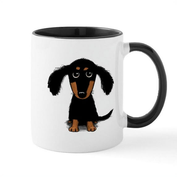 CafePress - Cute Dachshund Mug - 11 oz Ceramic Mug - Novelty Coffee Tea Cup