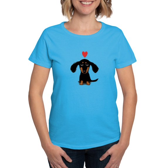 CafePress - Cute Dachshund Women's Dark T Shirt - Women's Traditional Fit Dark T-Shirt