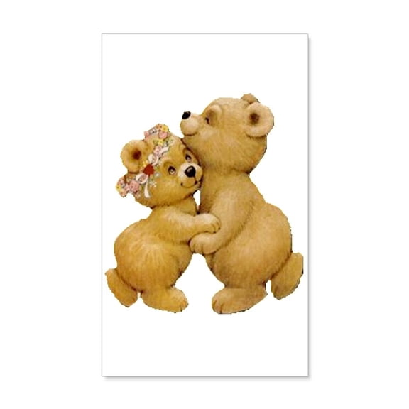 CafePress - Cute Dancing Teddy Bears - 20x12 Wall Decal