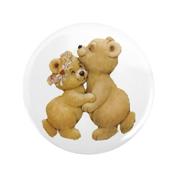 CafePress - Cute Dancing Teddy Bears Button - 3.5" Button