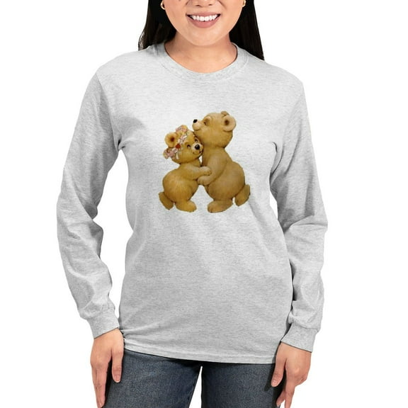 CafePress - Cute Dancing Teddy Bears Long Sleeve T Shirt - Women's Long Sleeve Graphic Casual T-Shirt