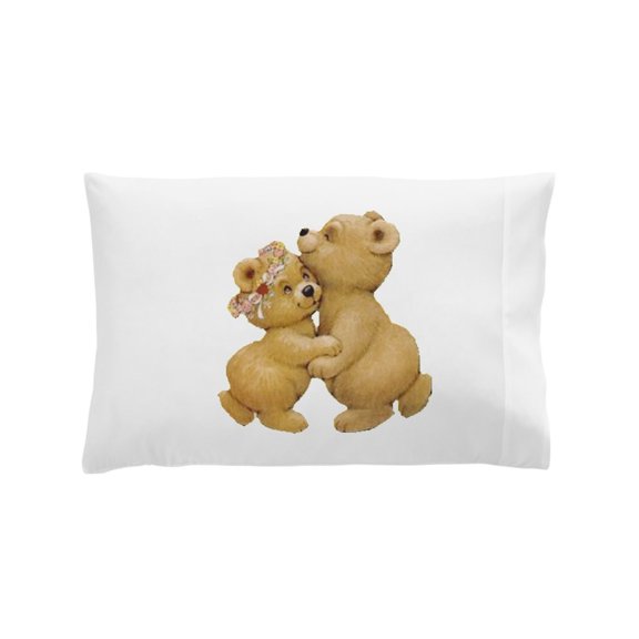 CafePress - Cute Dancing Teddy Bears Pillow Case - Standard Size Pillow Case, 20"x30" Pillow Cover, Unique Pillow Slip Fleece