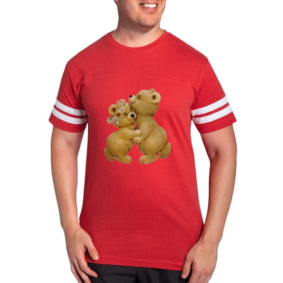 CafePress - Cute Dancing Teddy Bears T Shirt - Mens Football Shirt