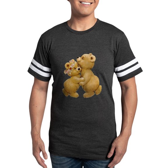 CafePress - Cute Dancing Teddy Bears T Shirt - Mens Football Shirt
