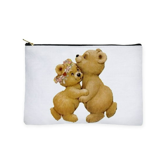 CafePress - Cute Dancing Teddy Bears - Zipper Makeup Pouch, 8.5"x6"