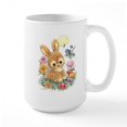 thumbnail image 1 of CafePress - Cute Easter Bunny With Flowers And Eggs Mugs - 15 oz Ceramic Large White Novelty Mug, 1 of 6