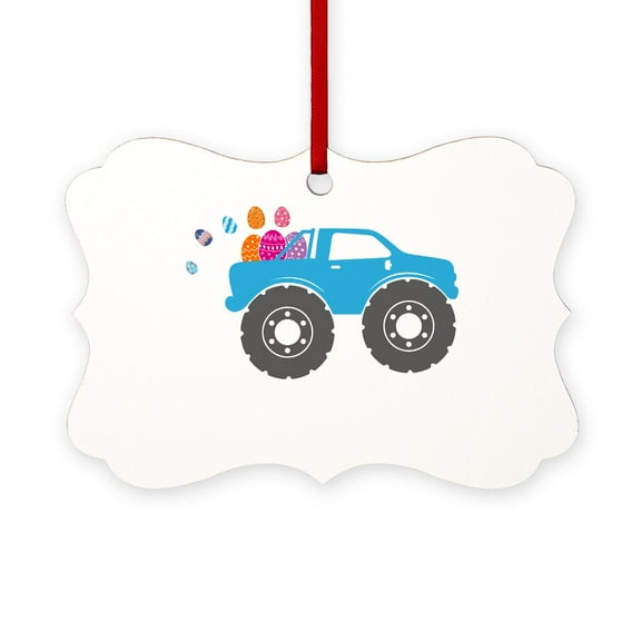 CafePress - Cute Easter Egg Crusher Mo Aluminum - Scroll Ornament