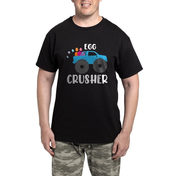 CafePress - Cute Easter Egg Crusher Monster Truck Boys Pajamas - Men's Dark Loose Fit Cotton Pajama Set