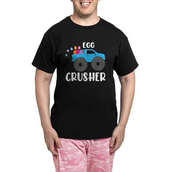 CafePress - Cute Easter Egg Crusher Monster Truck Boys Pajamas - Men's Dark Loose Fit Cotton Pajama Set