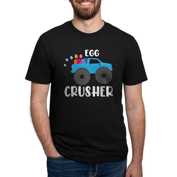 CafePress - Cute Easter Egg Crusher Monster Truck Boys T Shirt - Mens Tri-blend T-Shirt