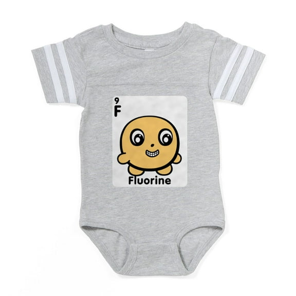 CafePress - Cute Element Fluorine F - Cute Infant Baby Football Bodysuit